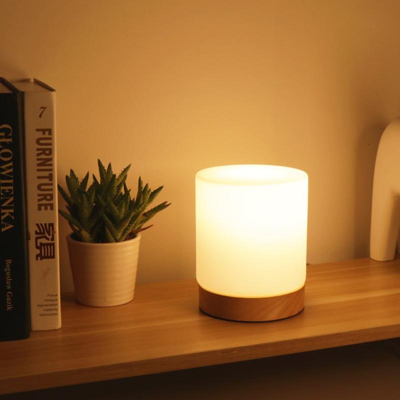 Mini Glazen Tafellampen – Touch-Activatie & 360° LED Verlichting