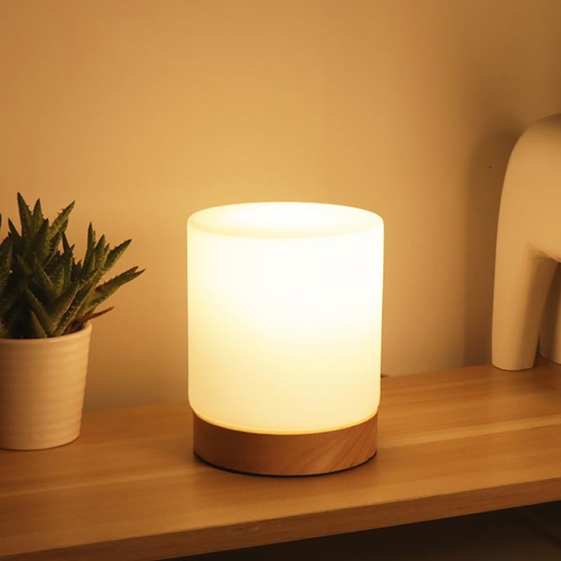Mini Glazen Tafellampen – Touch-Activatie & 360° LED Verlichting