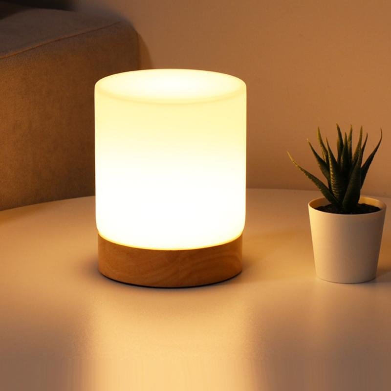 Mini Glazen Tafellampen – Touch-Activatie & 360° LED Verlichting