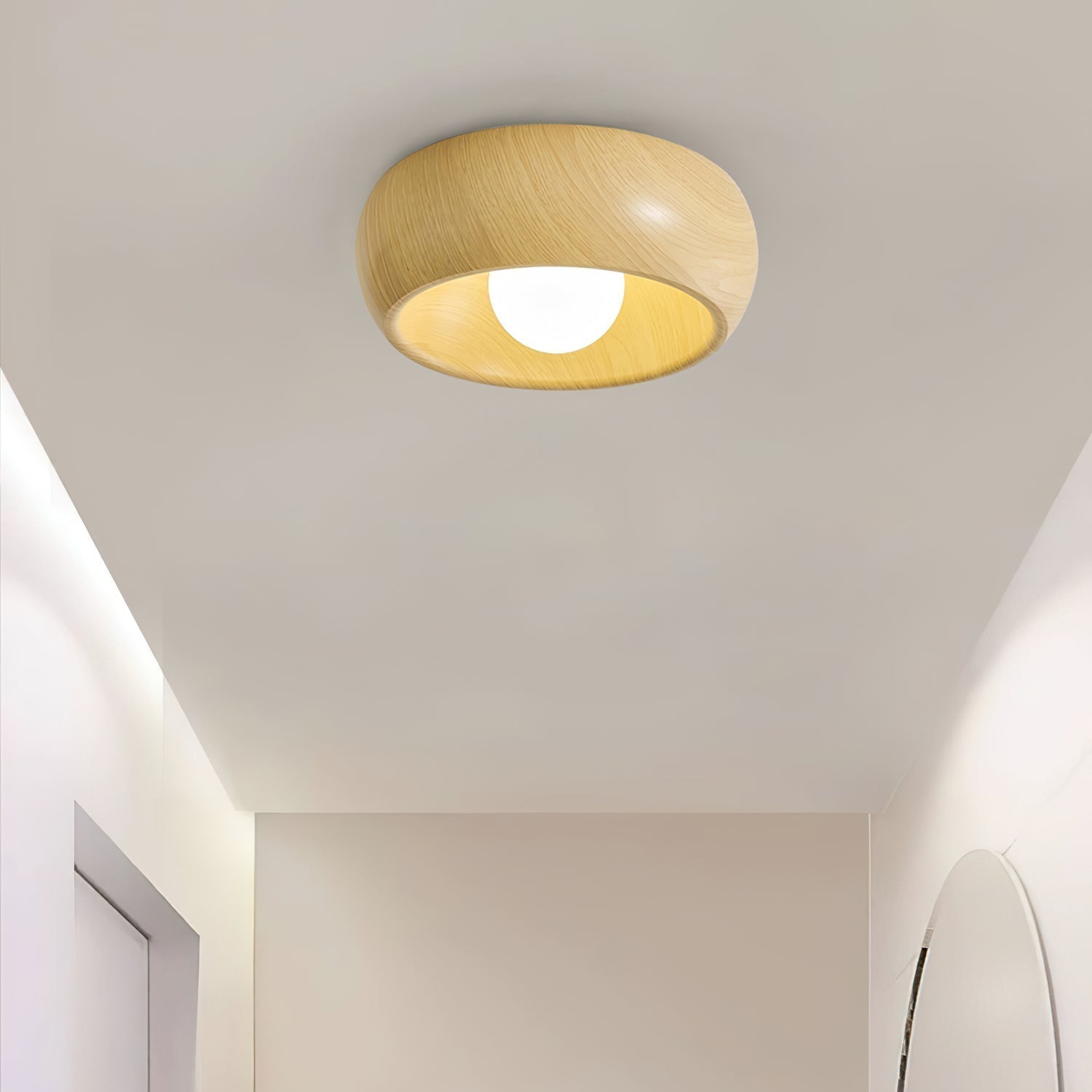 Ceiling light fixture in a modern interior setting