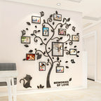 Acryl Fotolijst Muurdecoratie – 3D Creatieve Fotoboom, Zelfklevende Muursticker voor Familie & Huisdieren