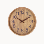 Natuurlijke Houten Wandklok – Minimalistisch Ontwerp & Tijdloze Woondecoratie
