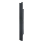 Black rectangular object on a white background