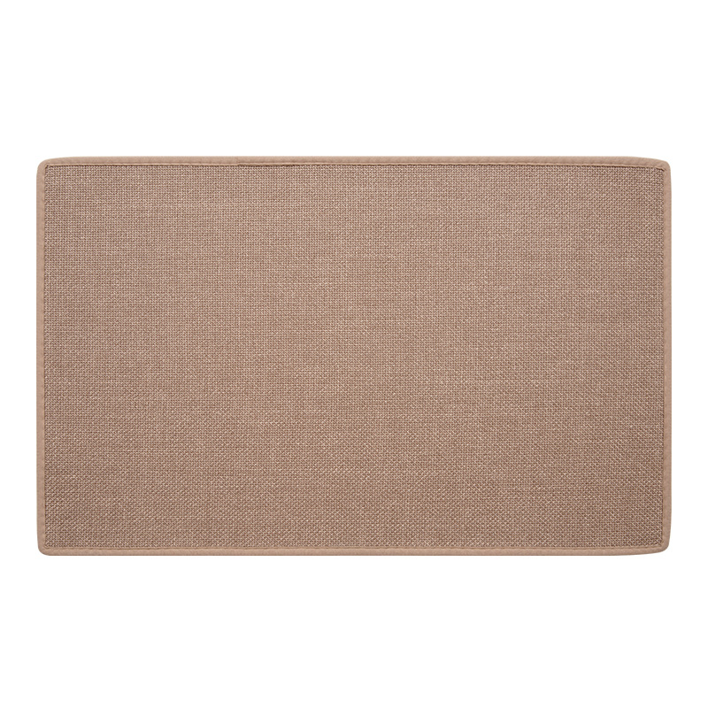 Beige rectangular rug on a white background