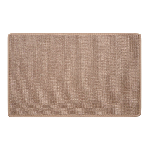 Beige rectangular rug on a white background