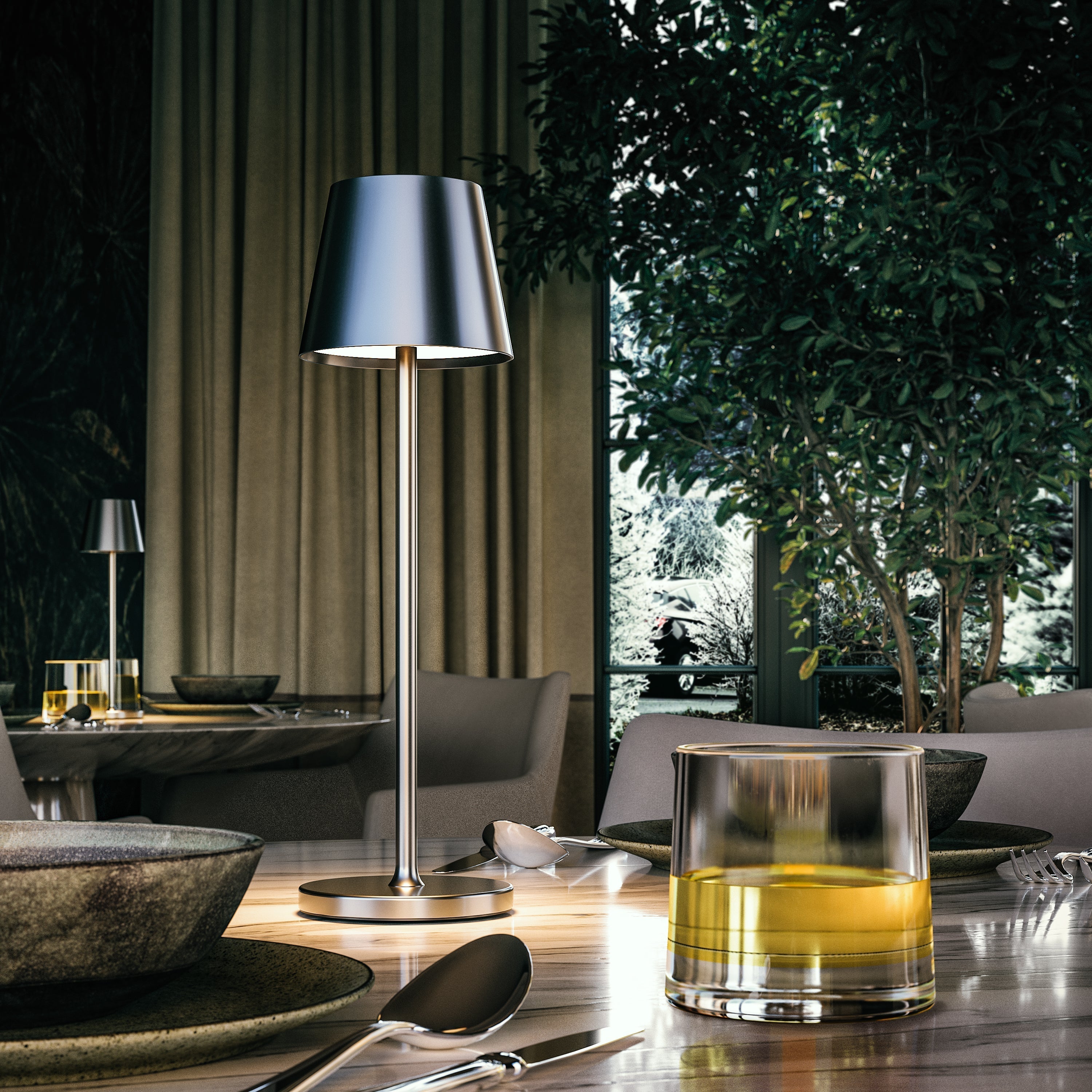 Draadloze Tafellamp – Dimbare LED Sfeerverlichting voor Binnen & Buiten